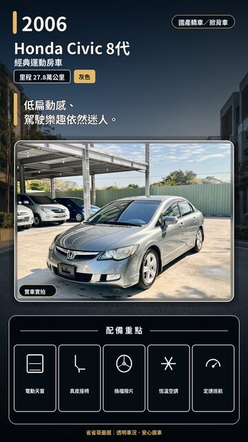 2006 Honda Civic 8代 實車封面