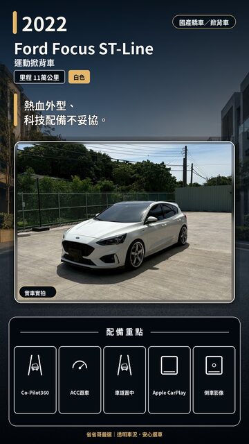 2022 Ford Focus ST-Line 實車封面