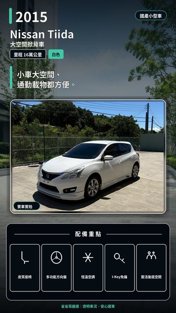 2015 Nissan Tiida 實車封面