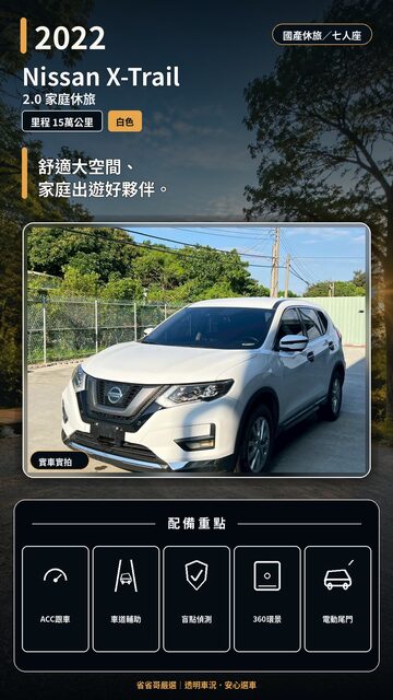 2022 Nissan X-Trail 實車封面